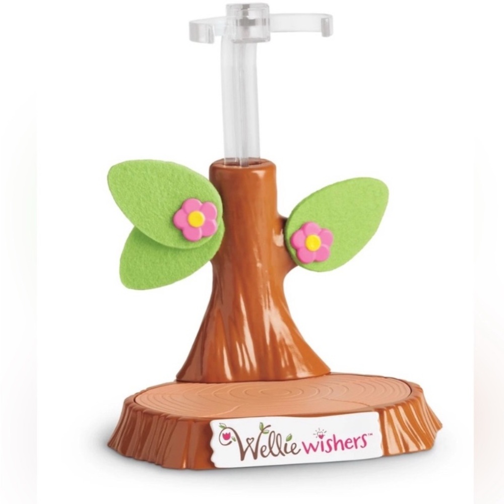 NEW American Girl WellieWishers Doll Stand with Green and Pink Accents